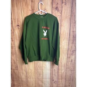 Playboy by PacSun Green Crewneck Sweatshirt - Size M